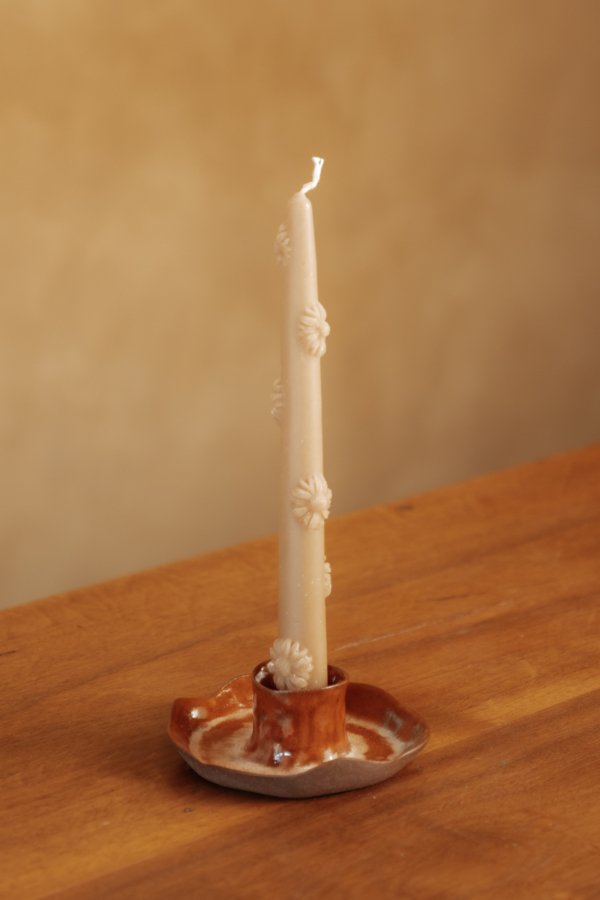 Castiçal de Cerâmica Artesanal Botão