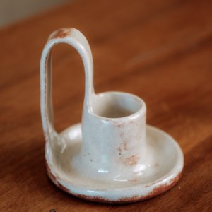 Castiçal de Cerâmica Artesanal Céu