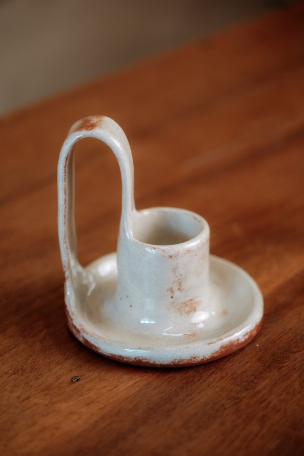 Castiçal de Cerâmica Artesanal Céu