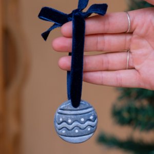 Pingente de Natal em Cerâmica Artesanal