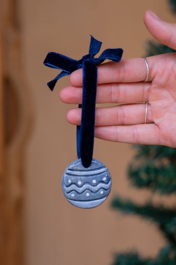 Pingente de Natal em Cerâmica Artesanal