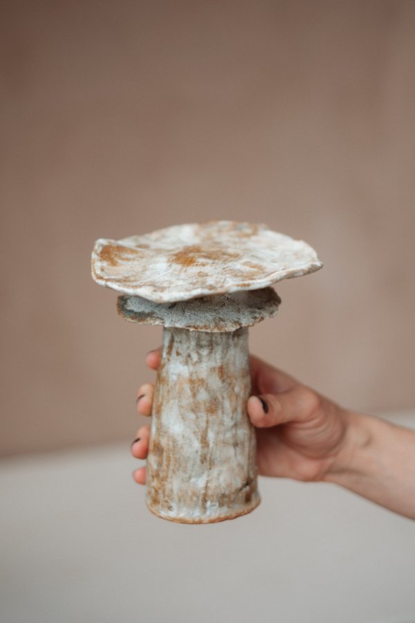 Cogumelo de Cerâmica Castiçal
